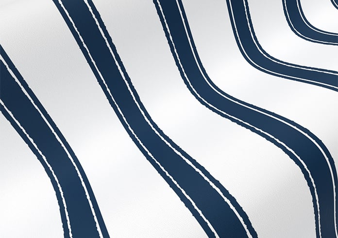 Salcombe Stripe (Blackout), Navy - Twist&Fit Roller Blind - Image 4